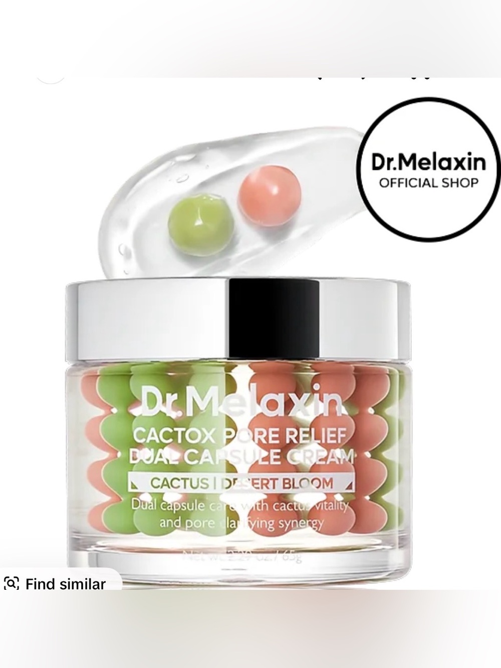 Dr. Melaxin Cactox Pore Relief Dual Capsule Cream - Green & Peach